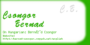 csongor bernad business card